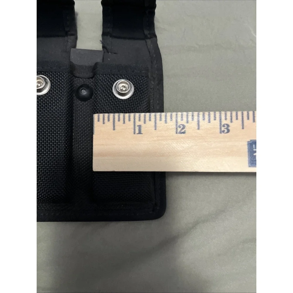 Safari Land Size 2 Nylon Double Magazine Pouch OD Black - Excel